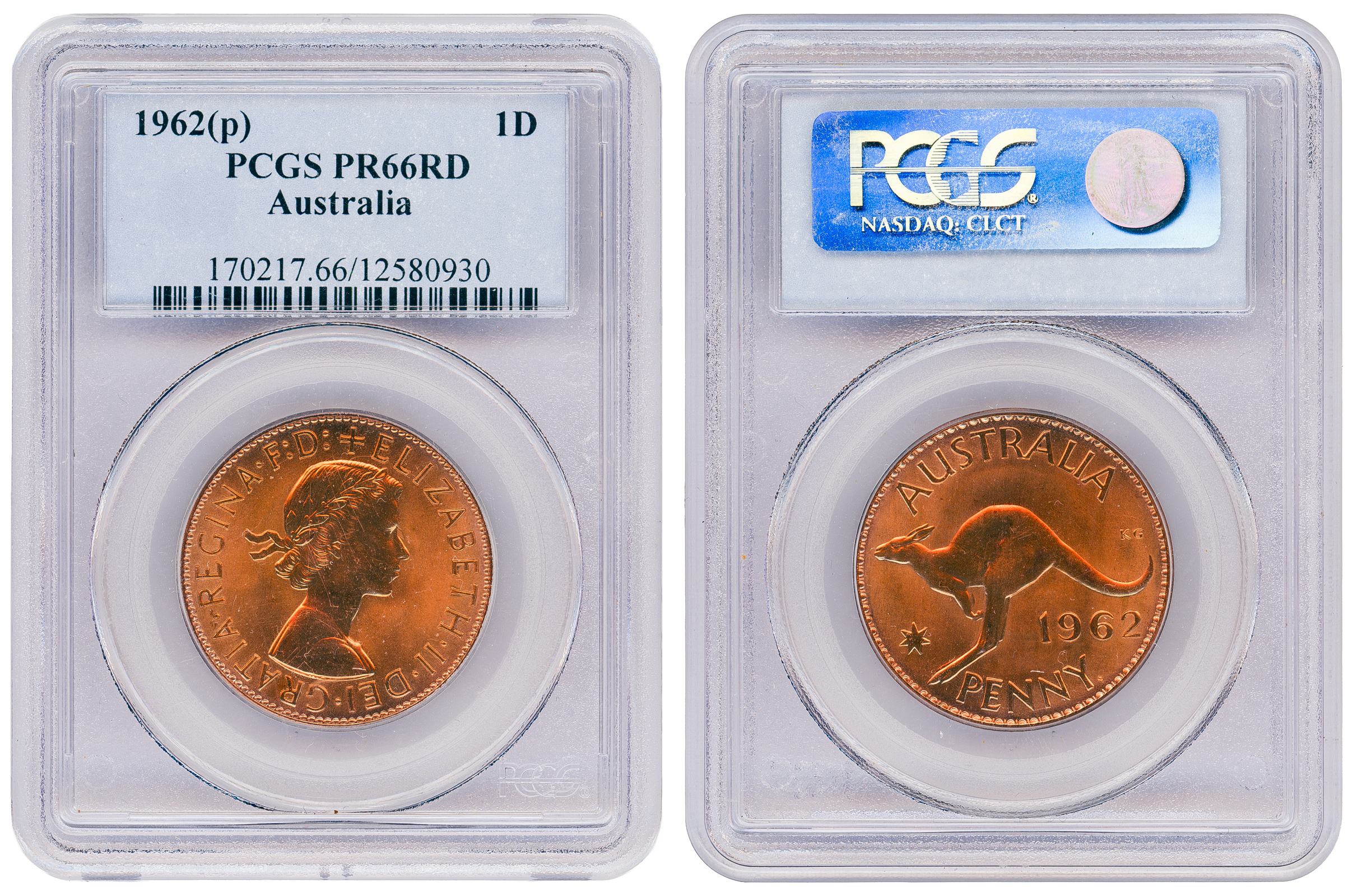 Elizabeth II, Penny, 1962-Y., PCGS PR66RD