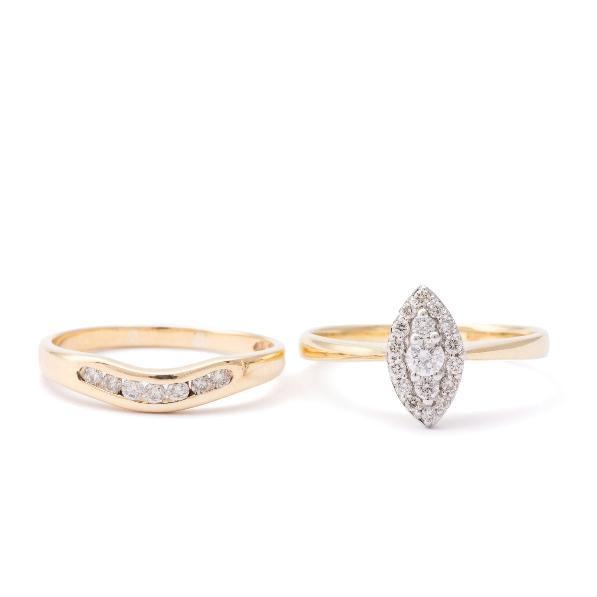Diamond Ring Set 9ct Gold,