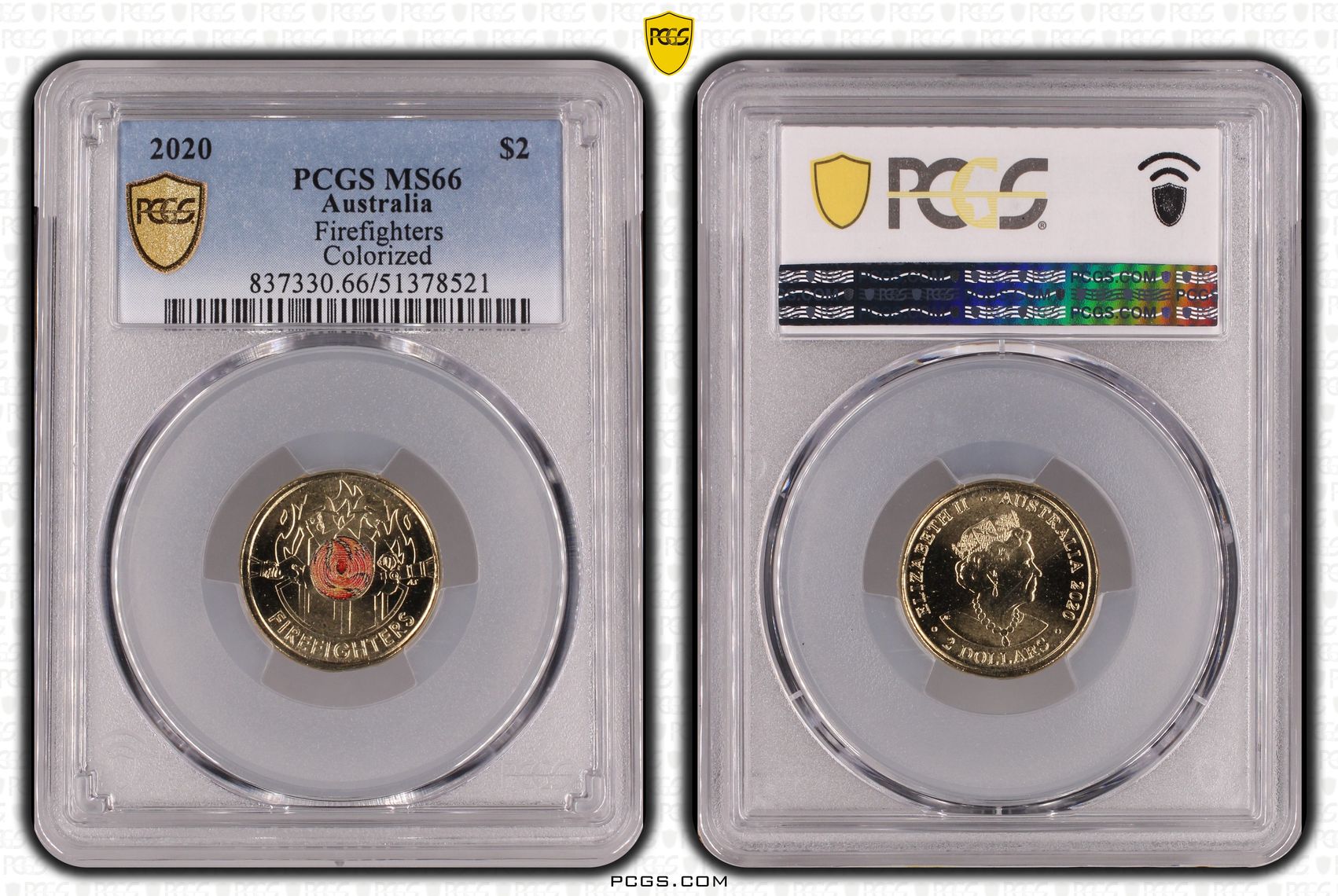 Firefighters Colorized, Two Dollar, 2020, PCGS MS66
