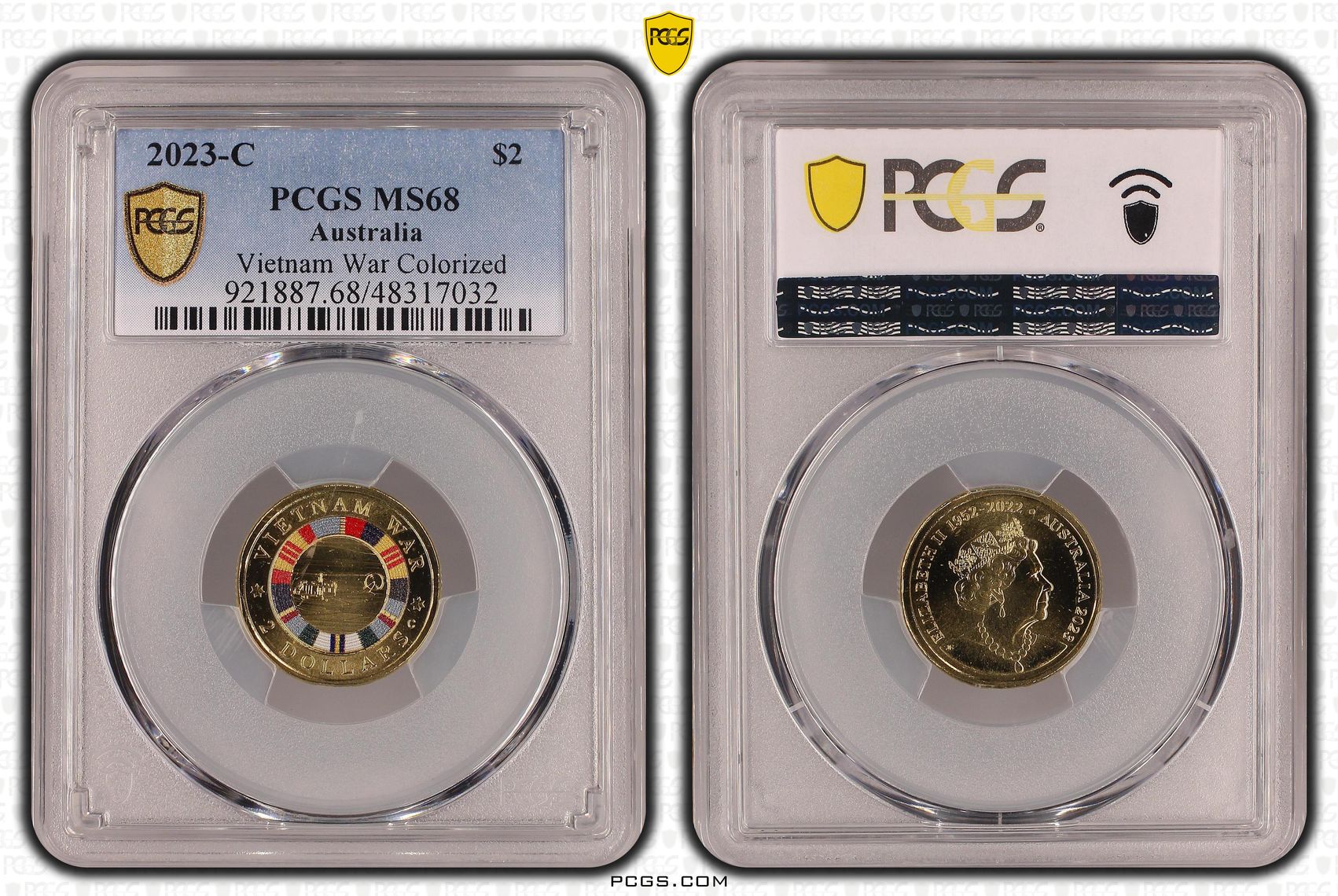 Vietnam War Colourised, Two Dollar, 2023-C, PCGS MS68