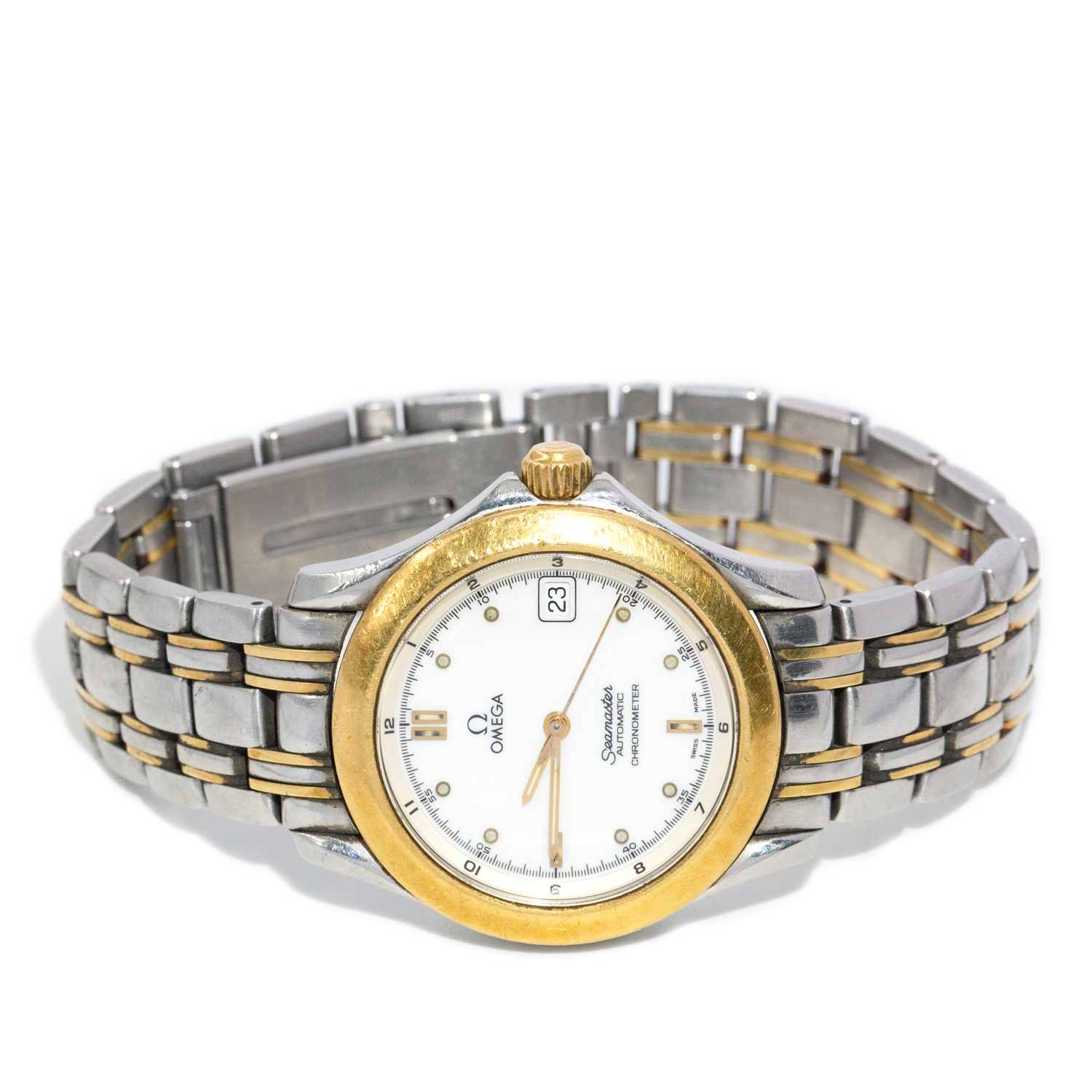 Omega Seamaster Stainless Steel & 18k Gold Watch 34.5mm, Circa 1993 – 1996