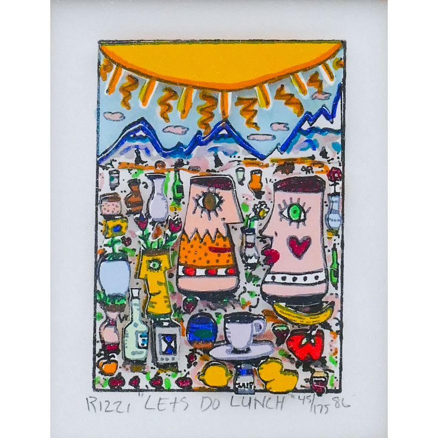 Rizzi ''Let's Do Lunch'' 1986 Color Lithograph