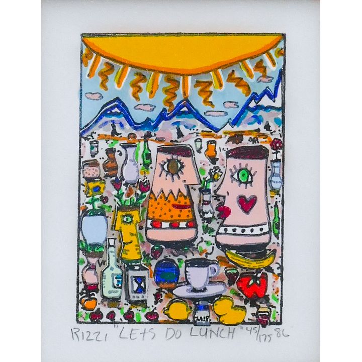 Rizzi ''Let's Do Lunch'' 1986 Color Lithograph