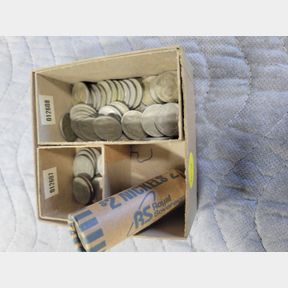 Approximately 2 rolls of undated Buffalo nickels
