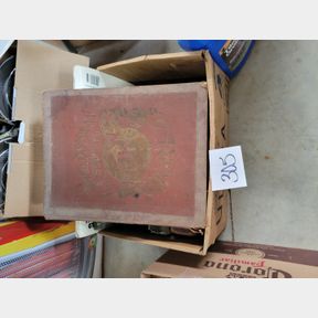 Antique Road Atlas and car repair manuals with other stuff