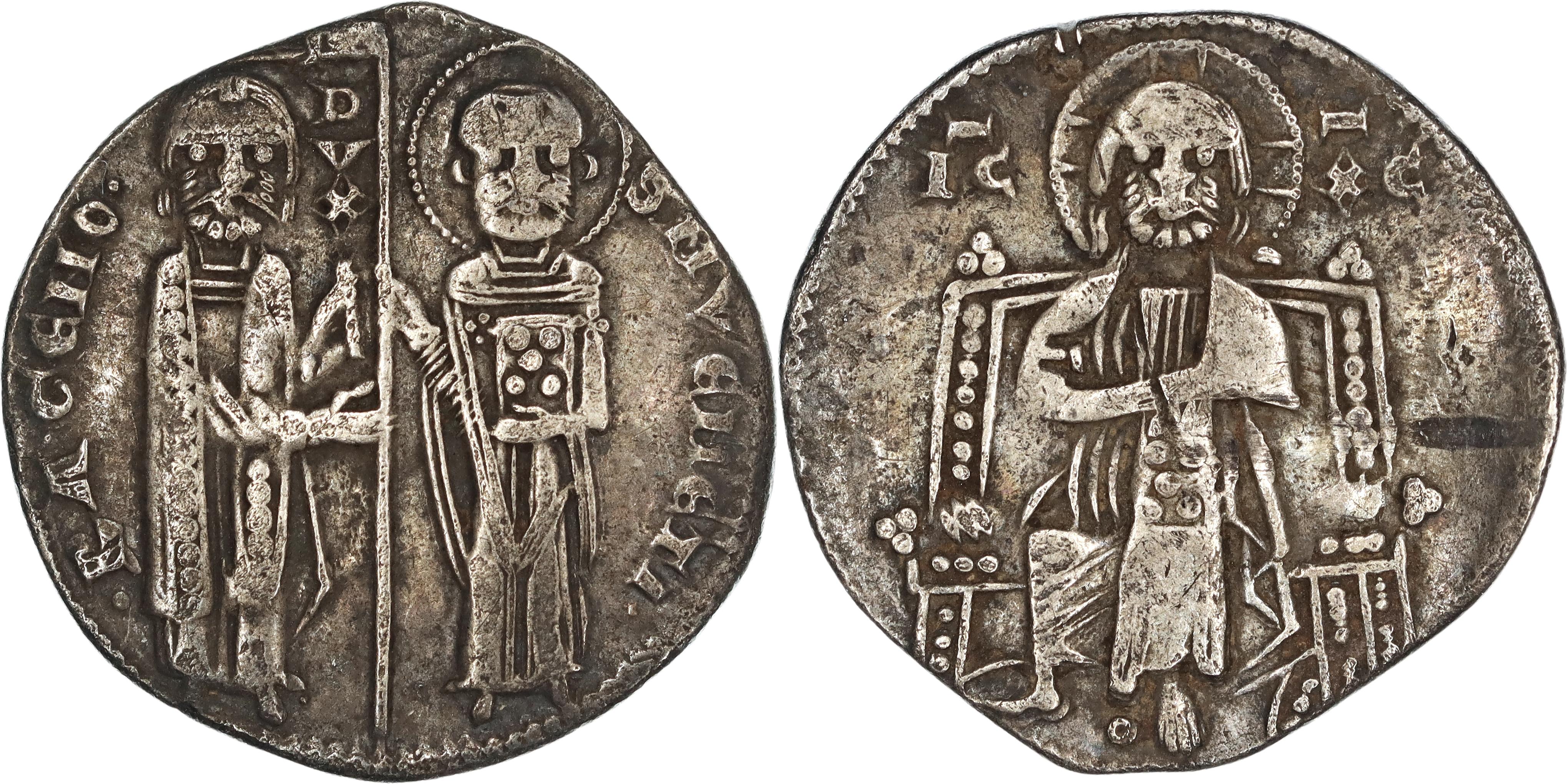 Republic of Venice, Reniero Zeno, Silver Grosso, 1252-1268 AD, gF-nVF
