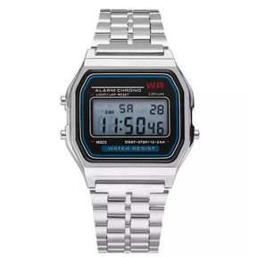 Retro Classic Design Steel Digital Wristwatch (silver) |