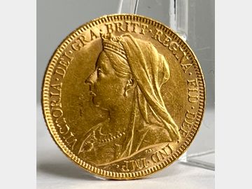 1895 VICTORIA OLD HEAD LONDON MINT GOLD SOVEREIGN
