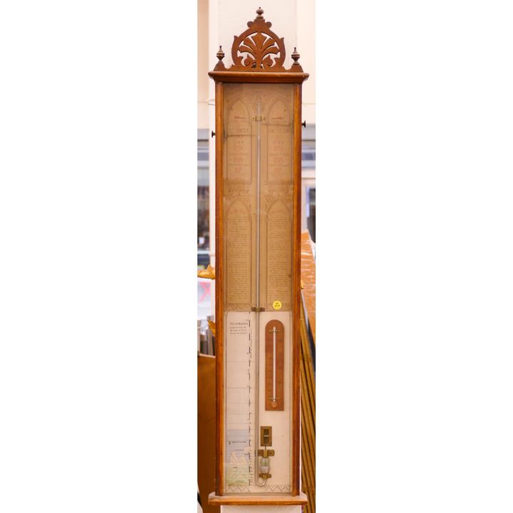 Antique Admiral Fitzroys Wall Barometer- 43x9''