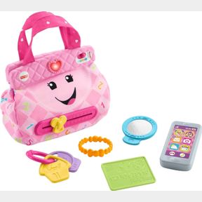 FISHER-PRICE BABY & TODDLER TOY LAUGH & LEARN MY SMART PURSE WITH LIGHTS & SMART STAGES LEARNING SONGS FOR INFANTS AGES 6+ MONTHS
