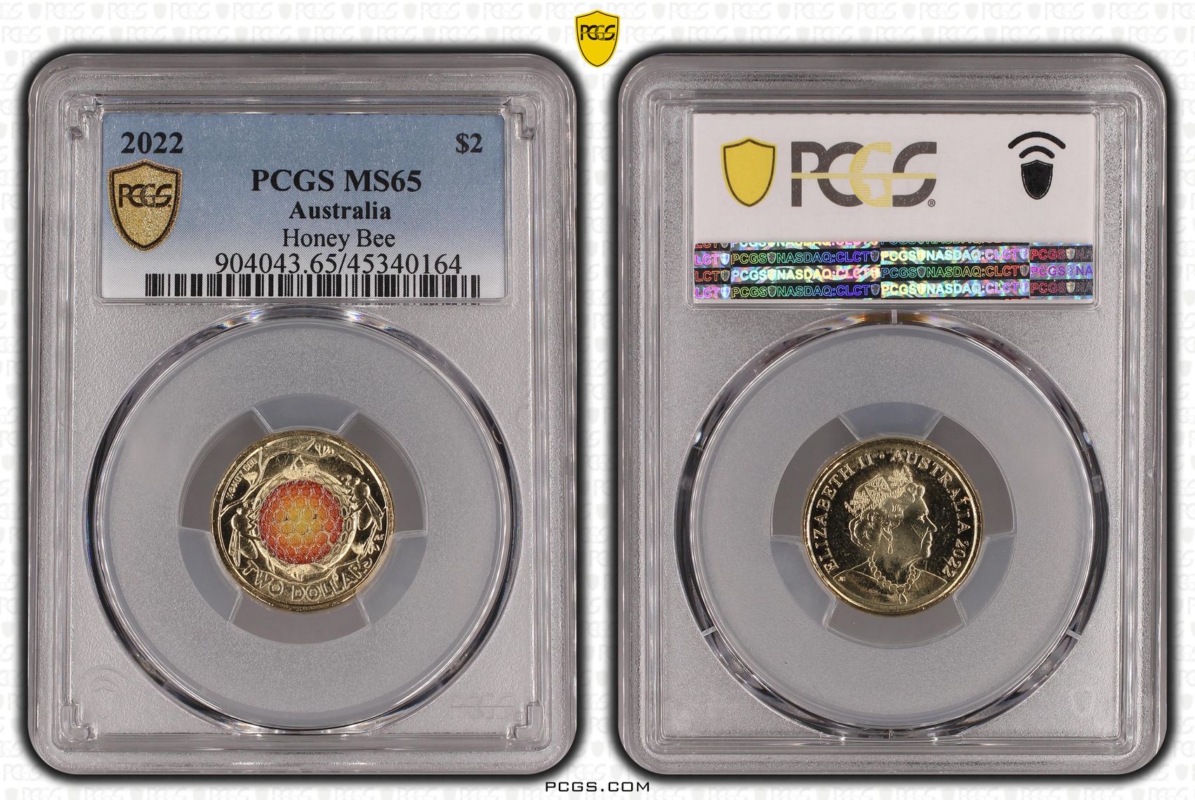 Honey Bee, Two Dollar, 2022, PCGS MS65