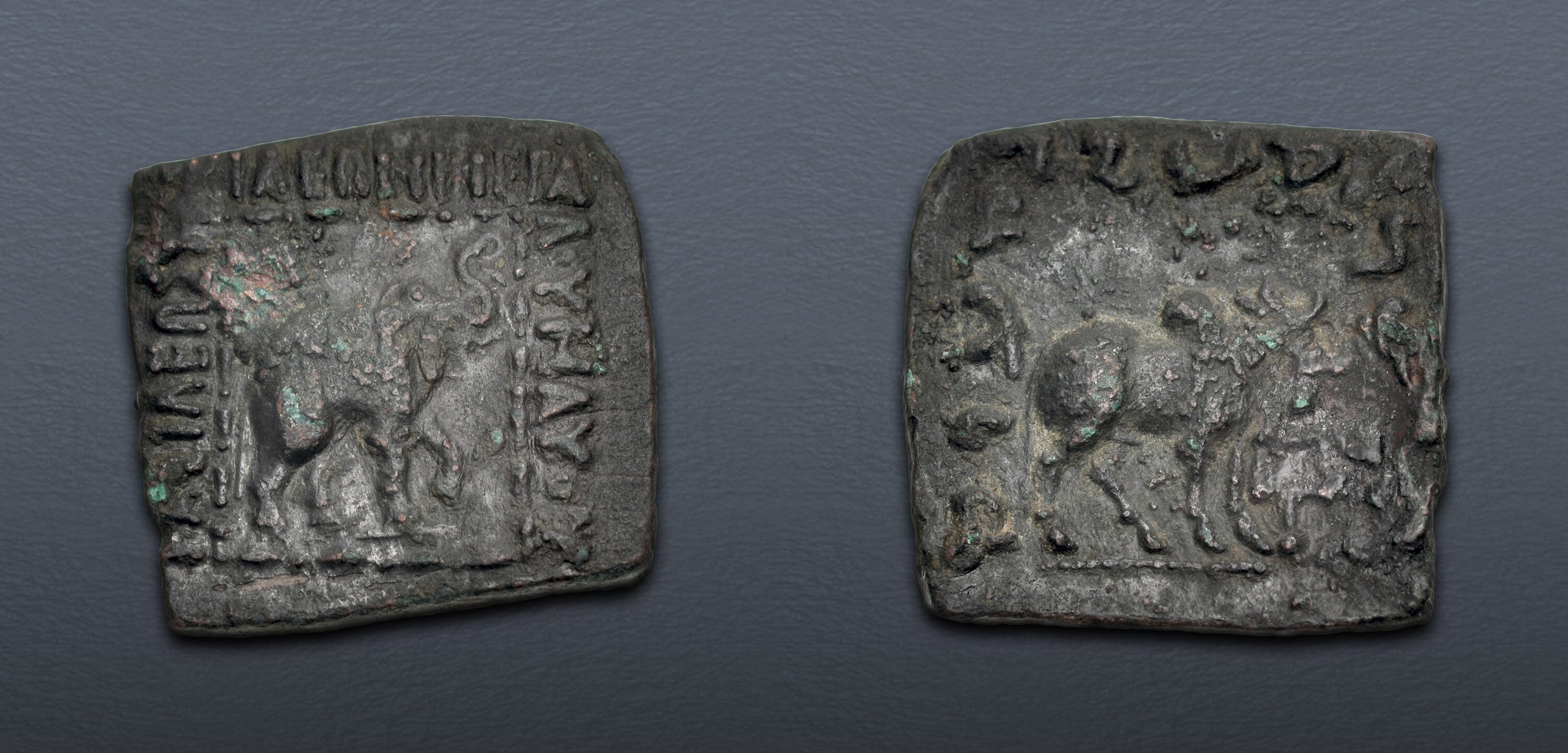 INDO-SKYTHIANS. Maues. Circa 125-85 BC. CU (25x25mm, 9.65 g, 12h ...