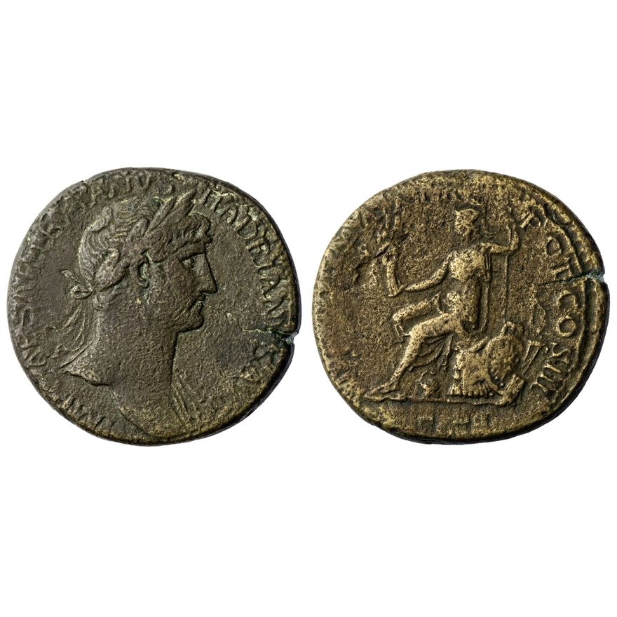 Roman Empire, Hadrian (AD 117-138), AE Sestertius, struck 119-120, IMP ...