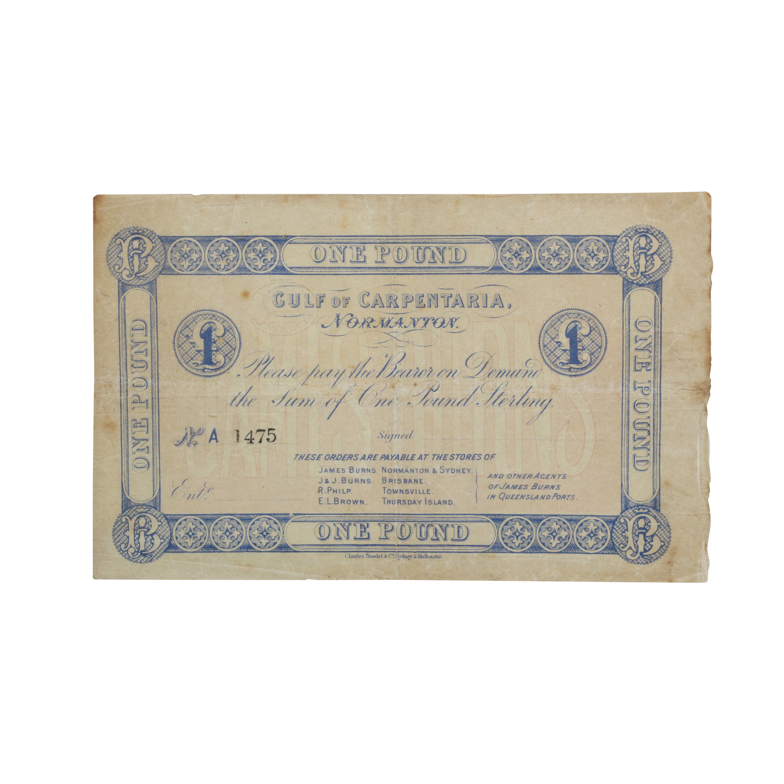 1838. · James Burns, One Pound, Fine
