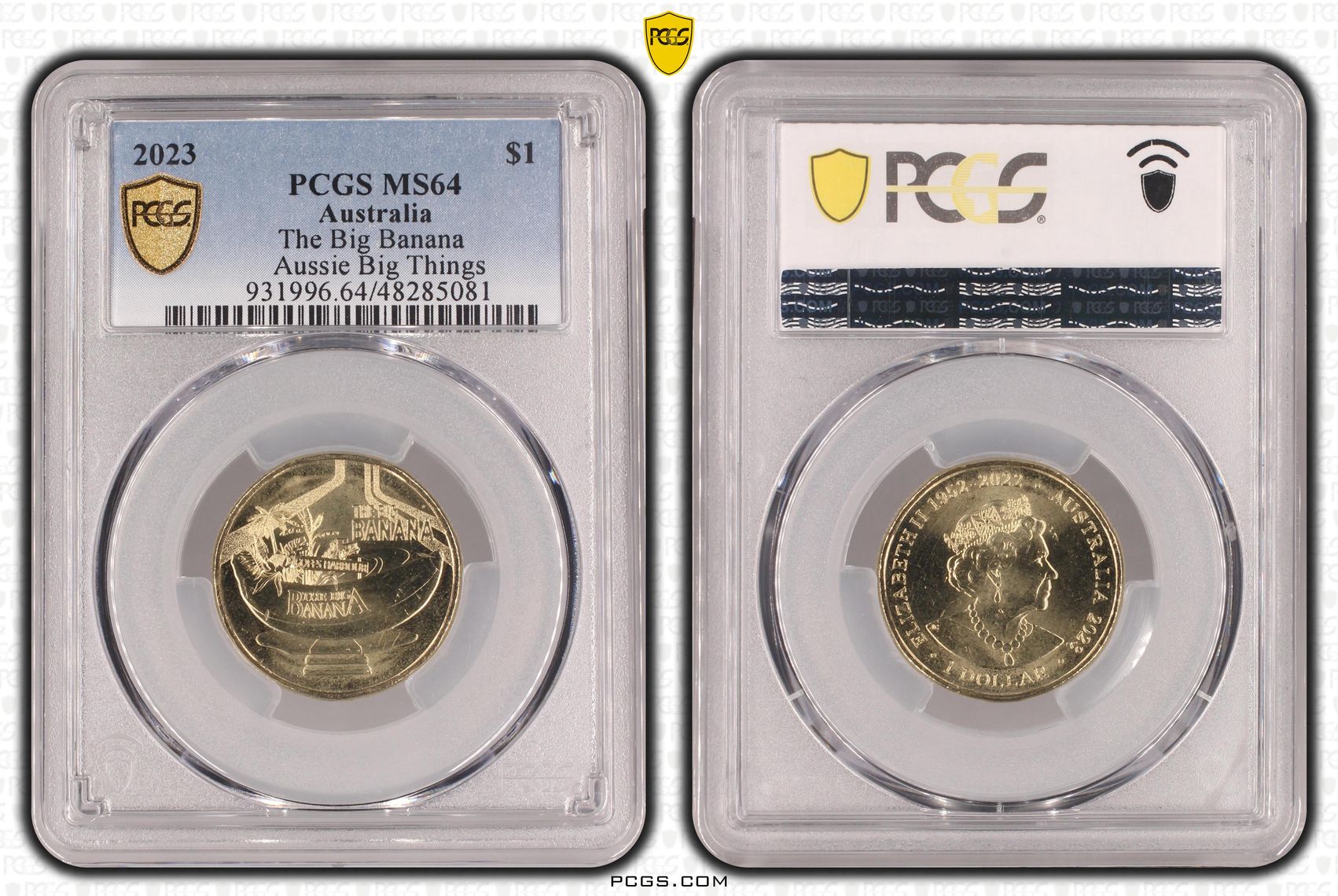 The Big Banana Aussie Big Things , One Dollar, 2023, PCGS MS64