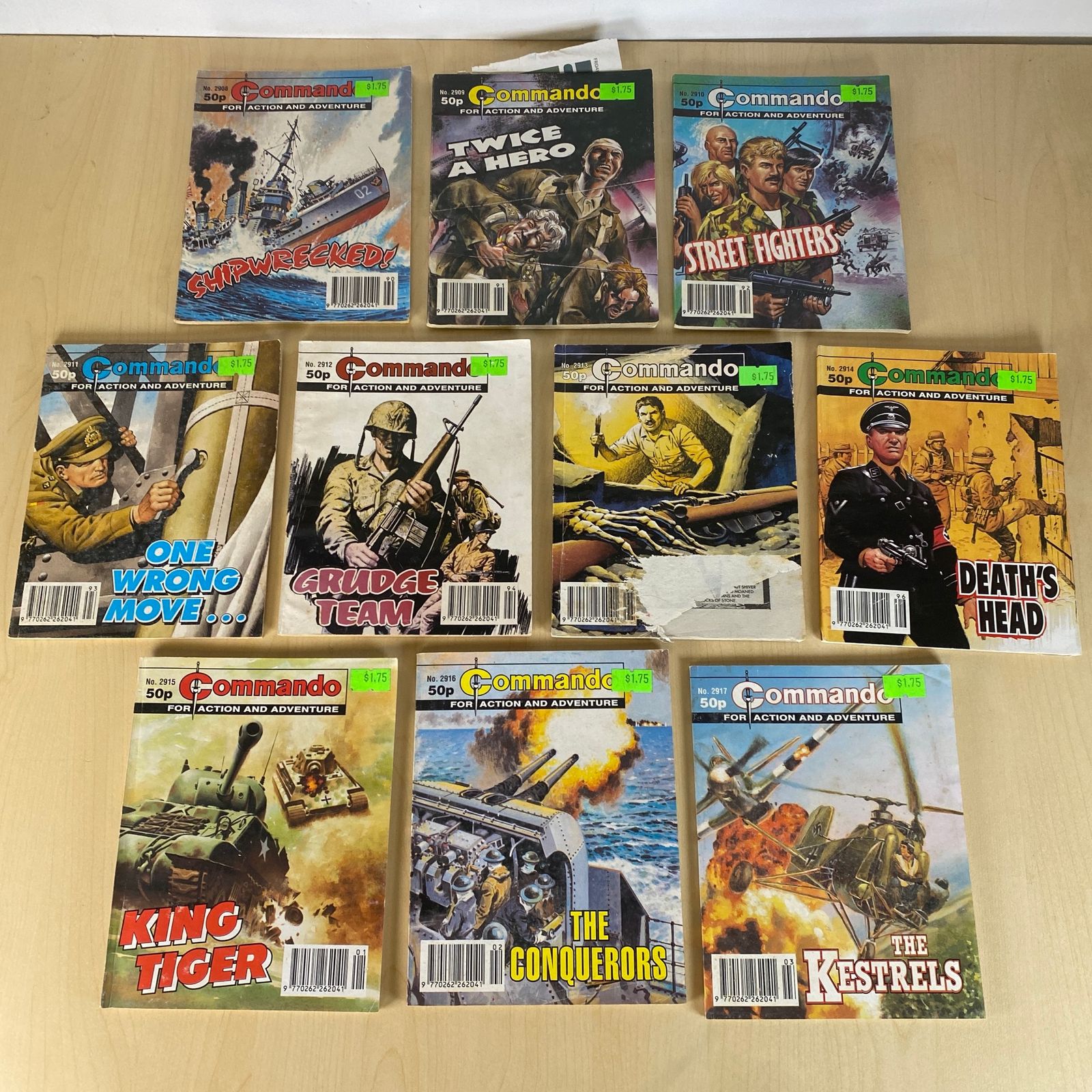 Commando War Comics Issues - 2908, 2909, 2910, 2911, 2912, 2913, 2914, 2915