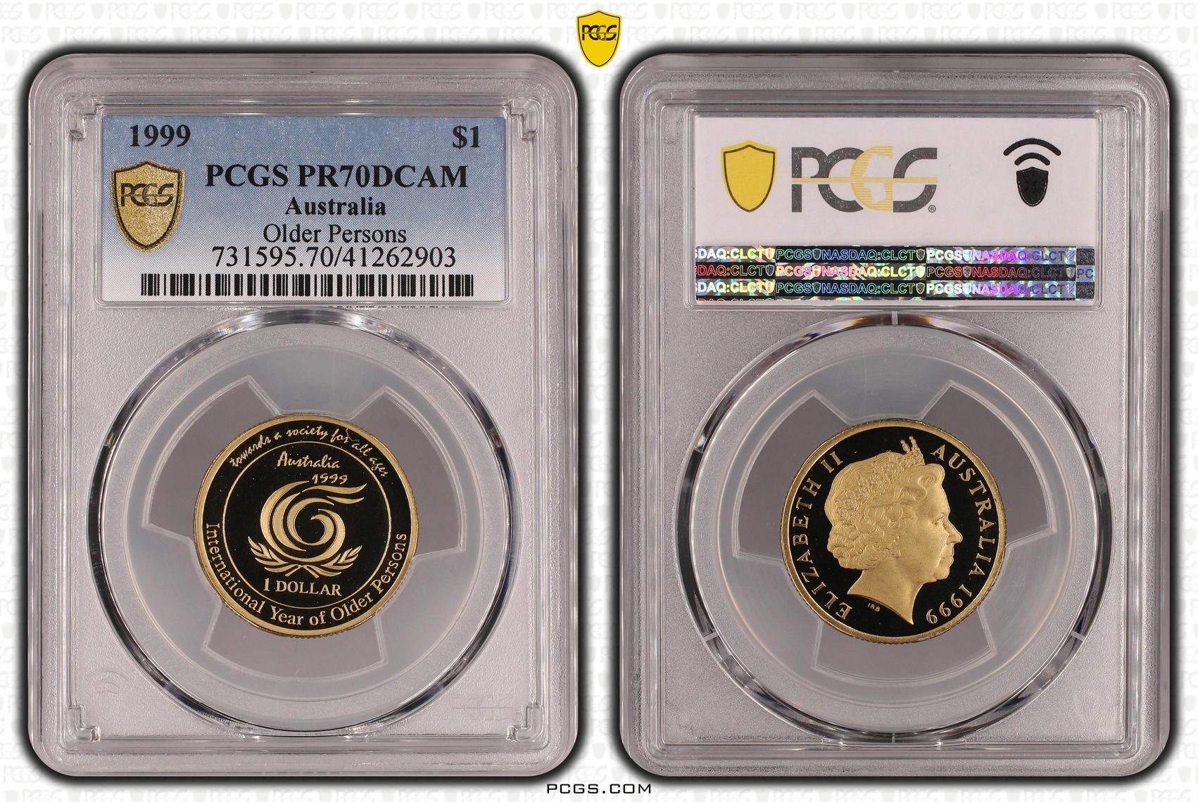 364 · 1999 Australia One Dollar, $1 Older Persons PCGS - PR70DCAM POP 5/0 -903