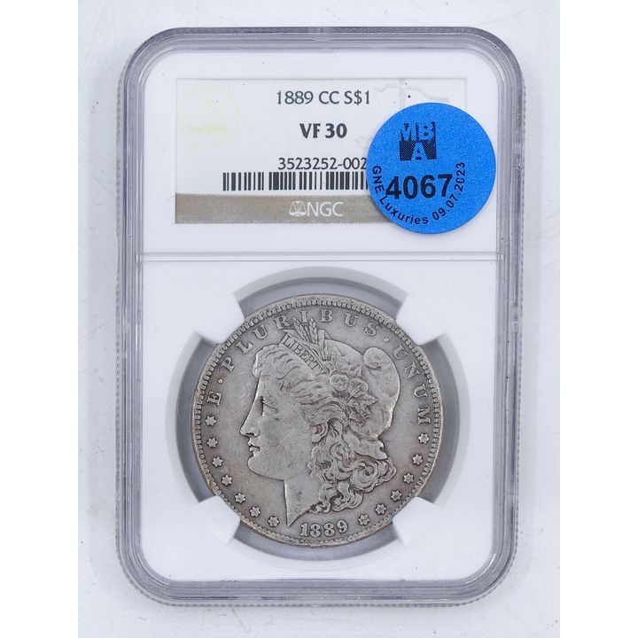US 1889-CC Carson City Morgan Silver Dollar NGC VF30