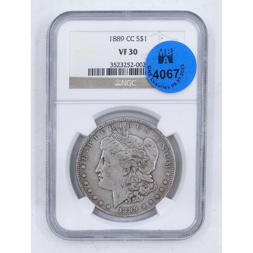 US 1889-CC Carson City Morgan Silver Dollar NGC VF30