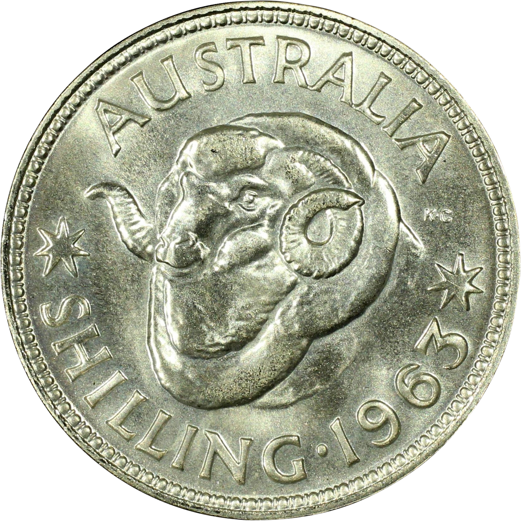Elizabeth II, Shilling, 1963, PR 67