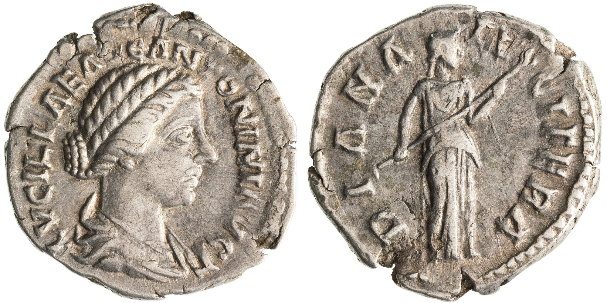 Lucilla, Denarius, 165 AD, VF