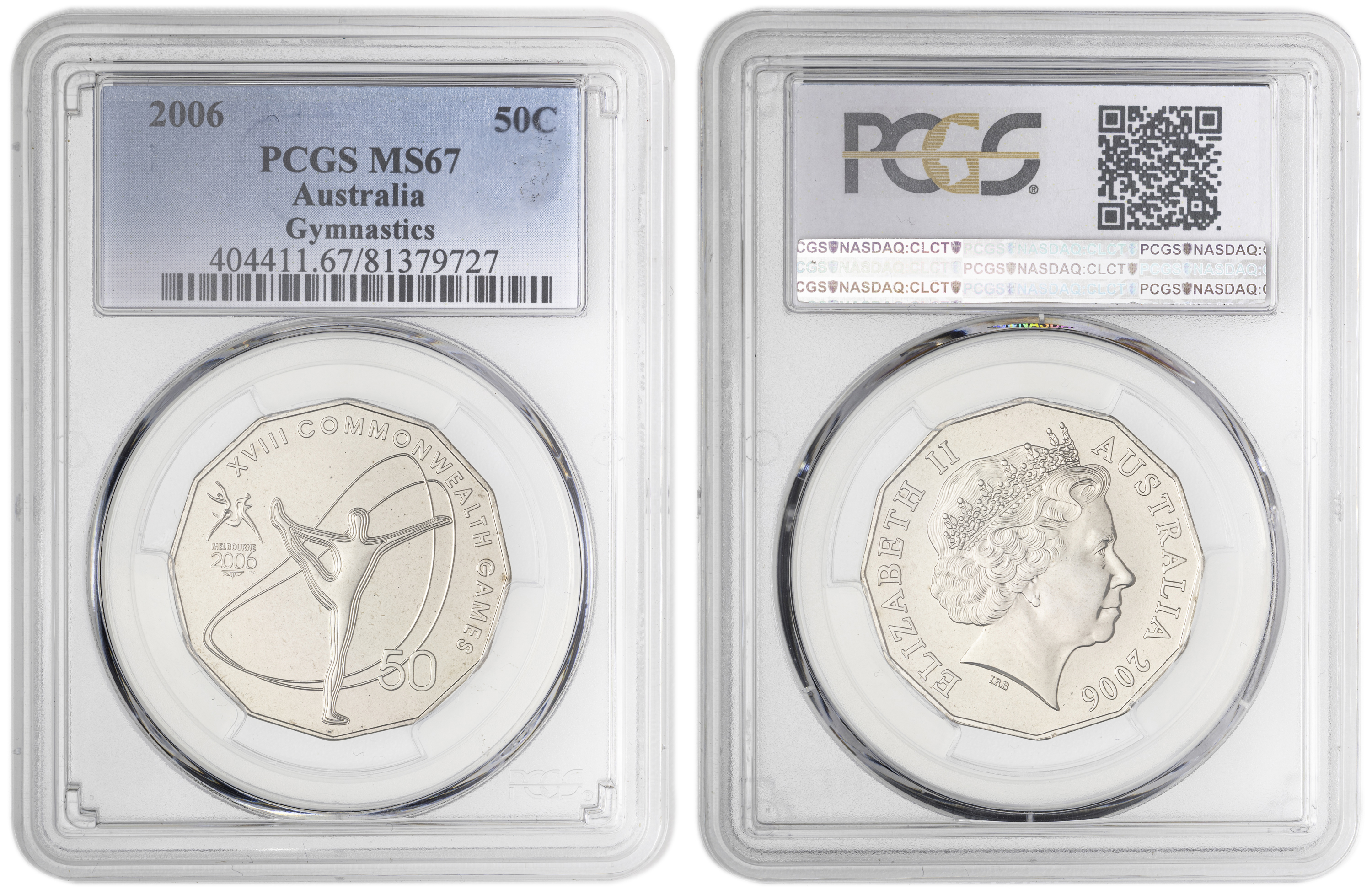 Gymnastics , Fifty Cent, 2006, PCGS MS67