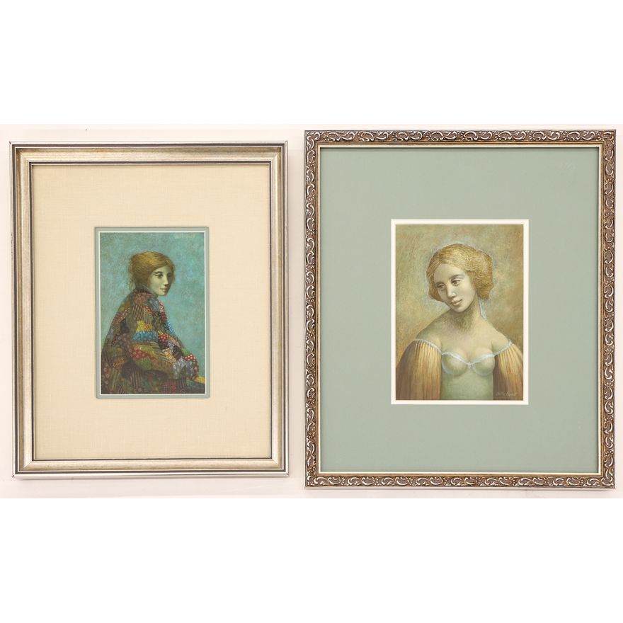 Betty Frost ''Two Works: Women in Robes'' Oils