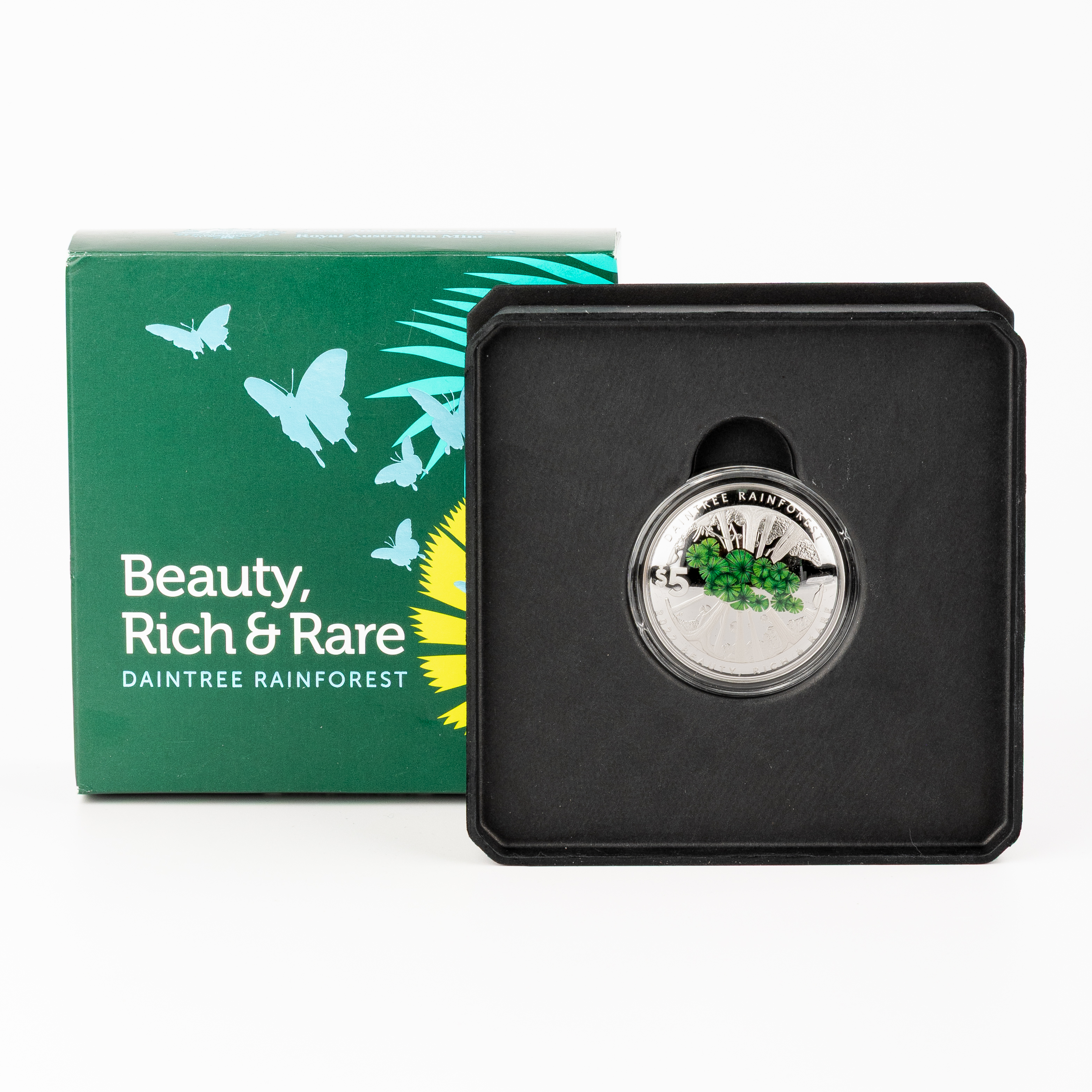 Daintree Rainforest Silver Proof Domed Coin, Five Dollar, 2022