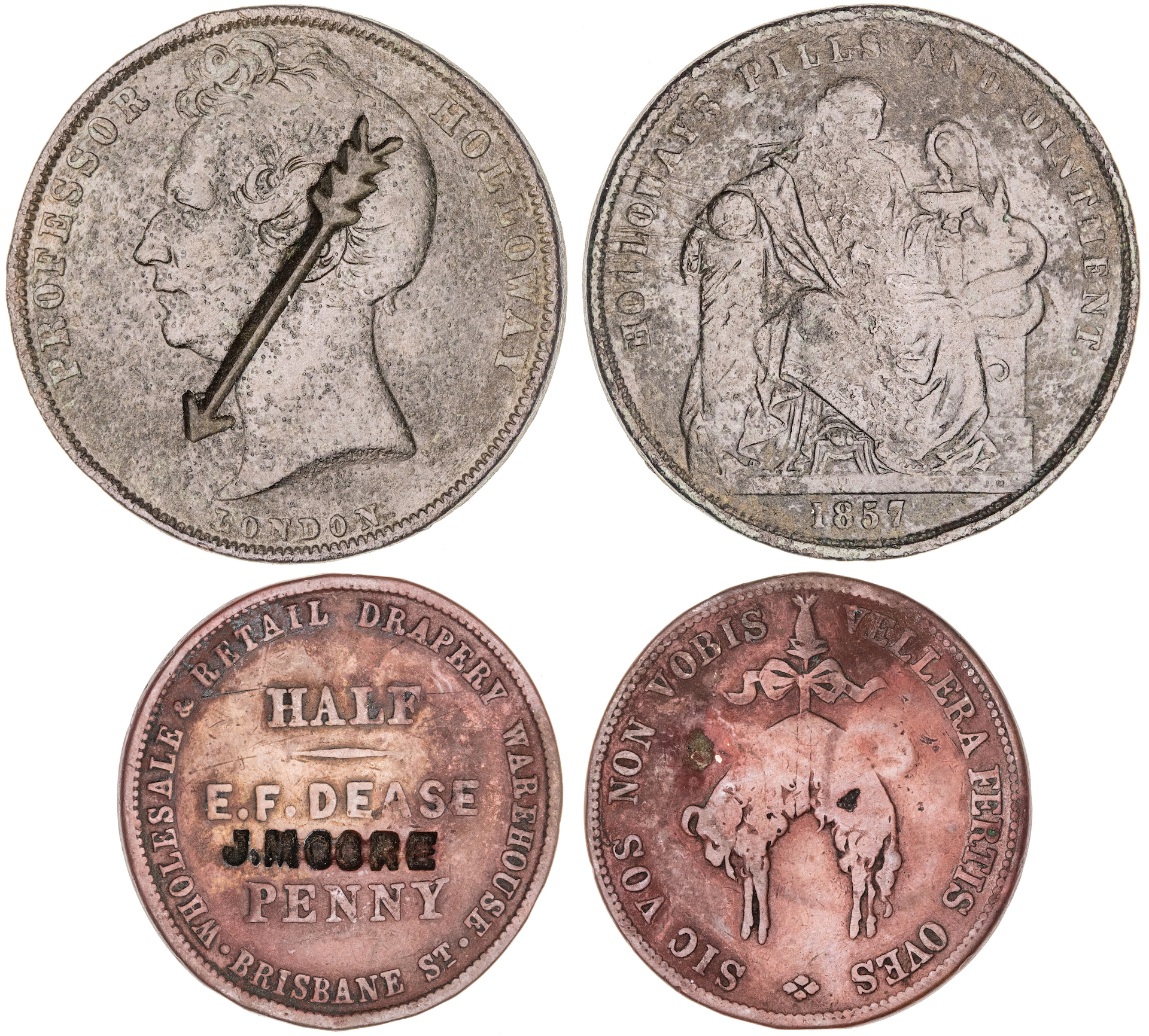 Countermarked Penny, 1857, VF