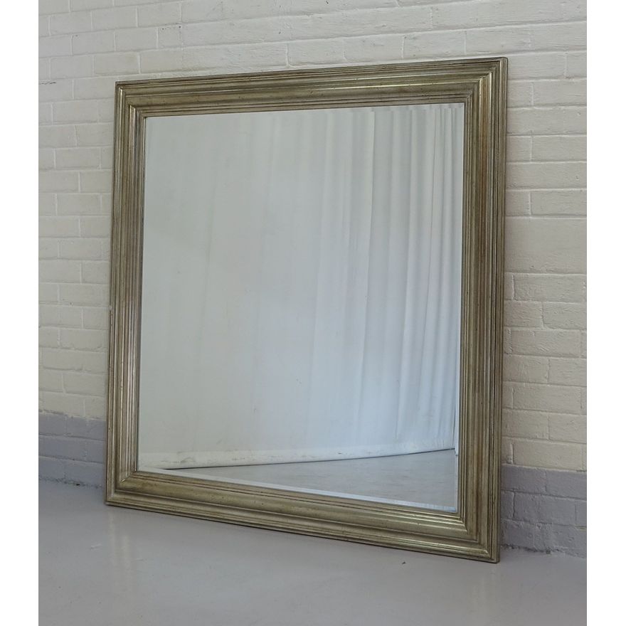 LARGE FRAMED BEVELLED GLASS MIRROR
