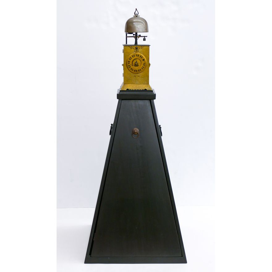Japanese Brass Lantern Clock on Stand