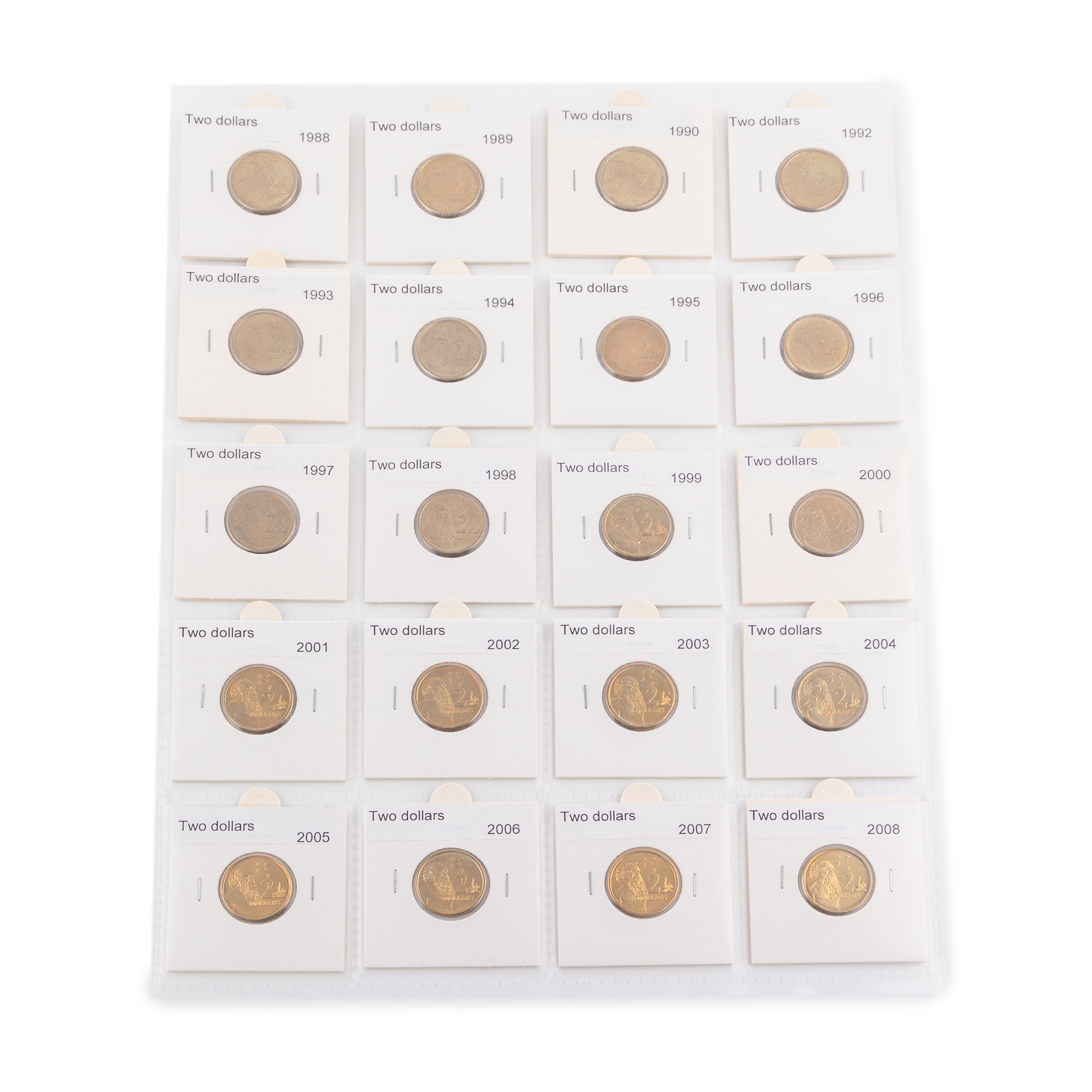 Year Set, Two Dollars, 1988 - 2008, CHU
