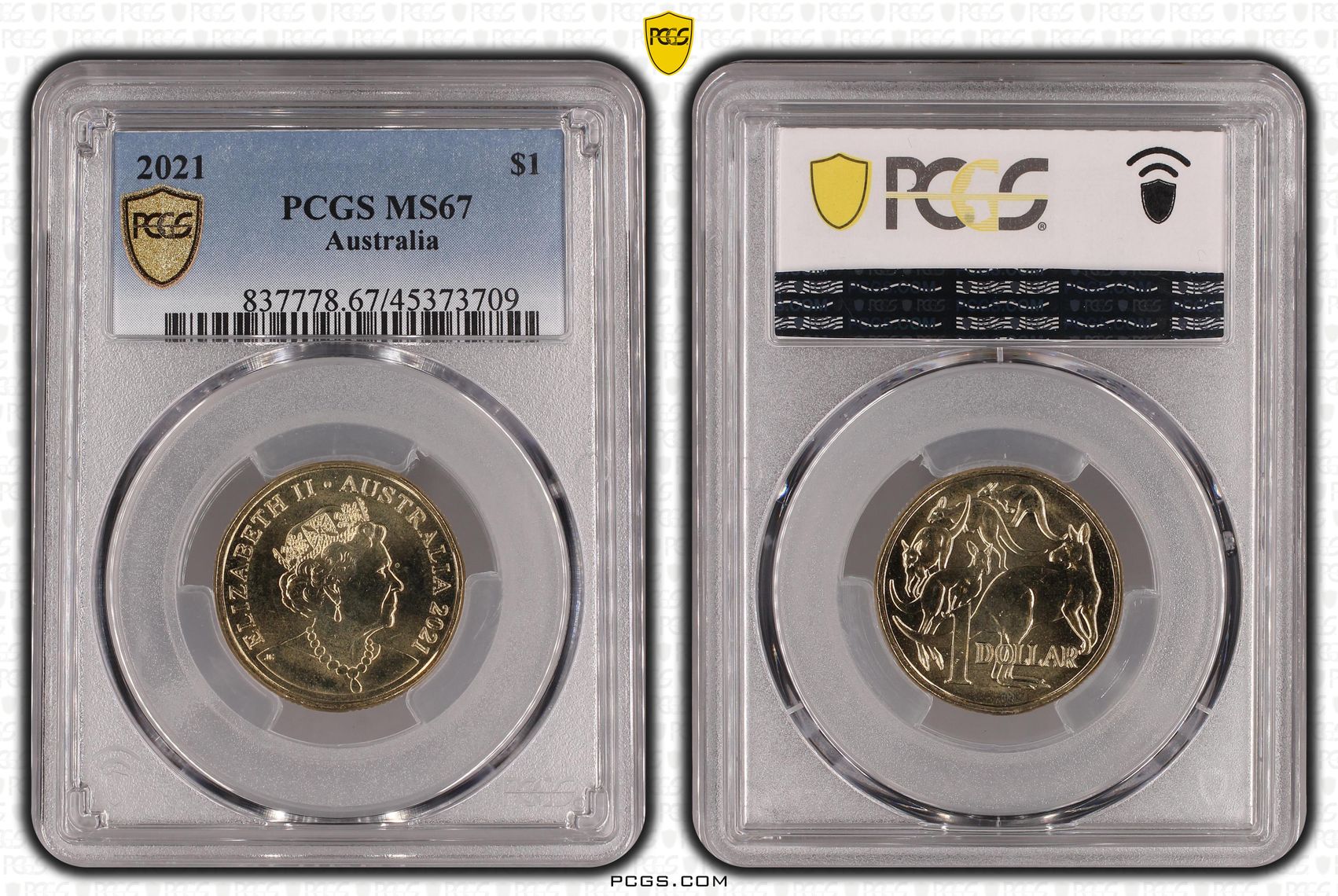 Elizabeth II, One Dollar, 2021, PCGS MS67