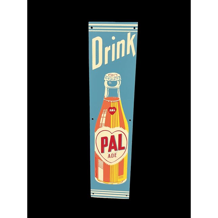 Drink Pal Ade Tin Metal Soda Door Push (Age Unknown)