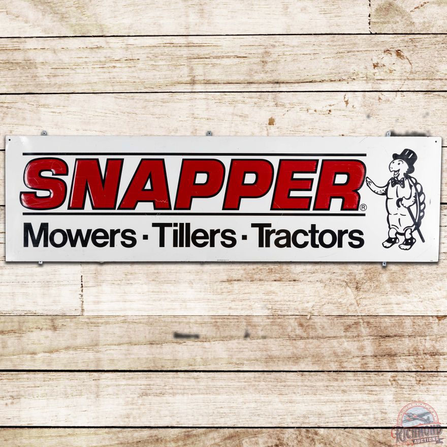 Snapper Mowers Tillers Tractors Embossed SST Sign w/ Turtle