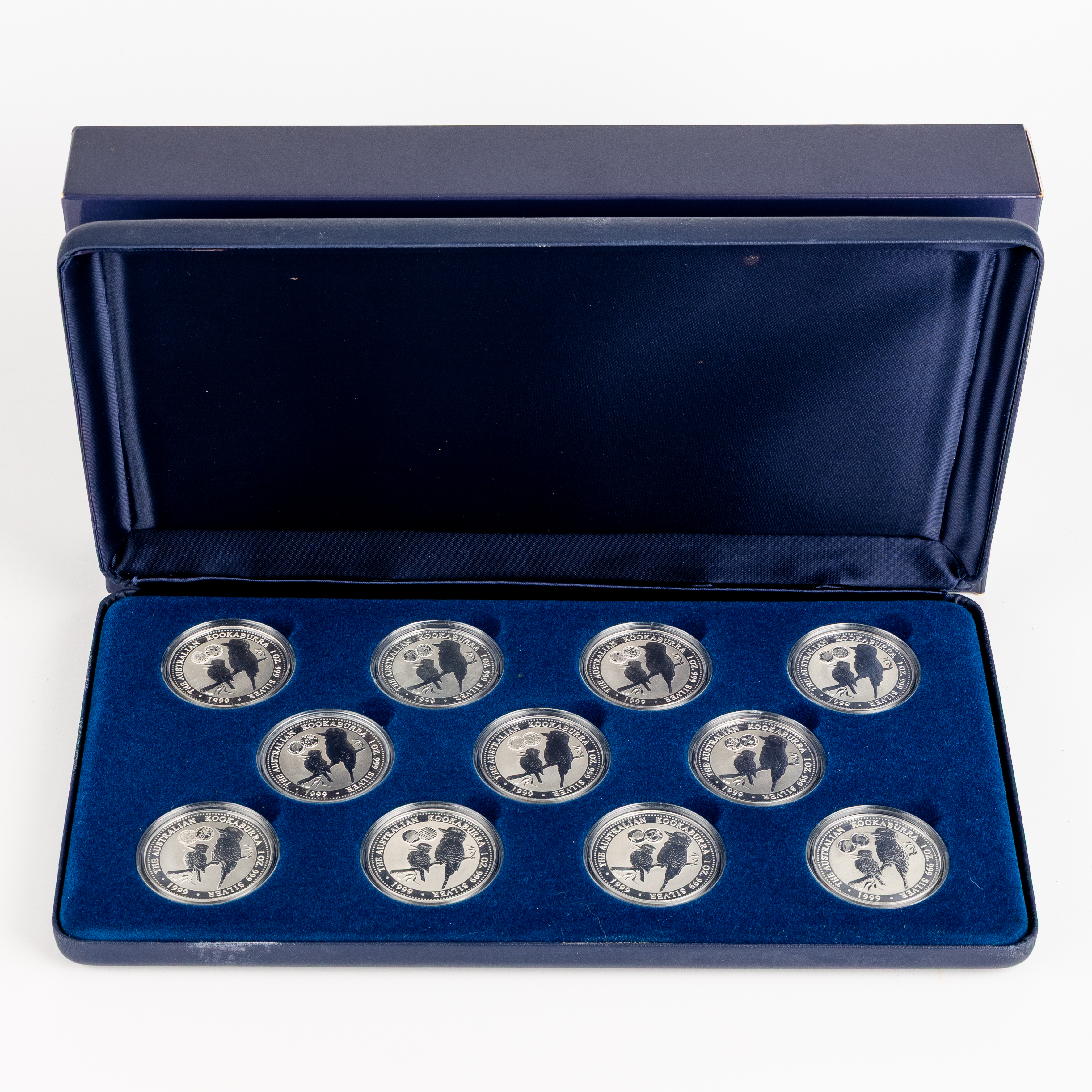 252 · Elizabeth II, Perth Mint - Australian Kookaburra Bullion Coins, European Currencies Privy Mark Series, One Dollar, 1999, FDC