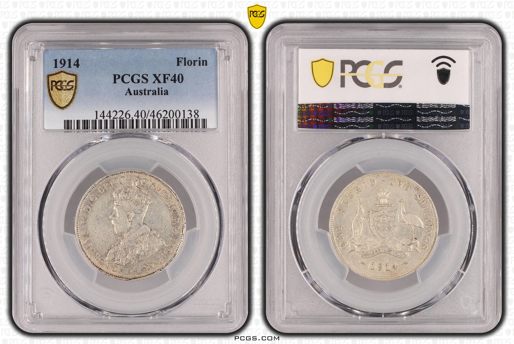 Florin, 1914, PCGS XF40