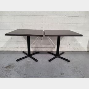 Harrows composite top cast iron pedestal base cafe tables