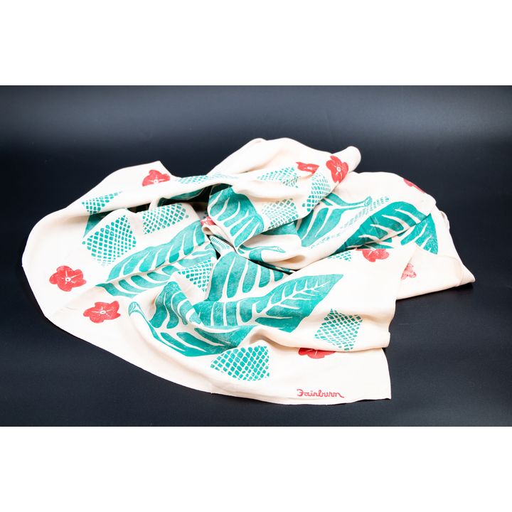 A.R.D. Fairburn - Hand-stamped scarf