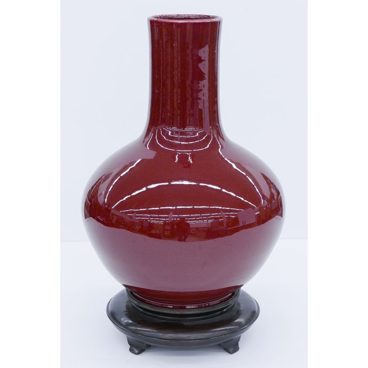 Chinese Republic Sang de Boeuf Large Bottle Vase
