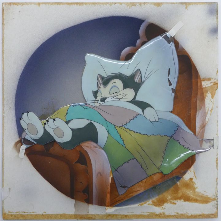 Walt Disney Pinocchio ''Sleeping Figaro'' Animation Cel
