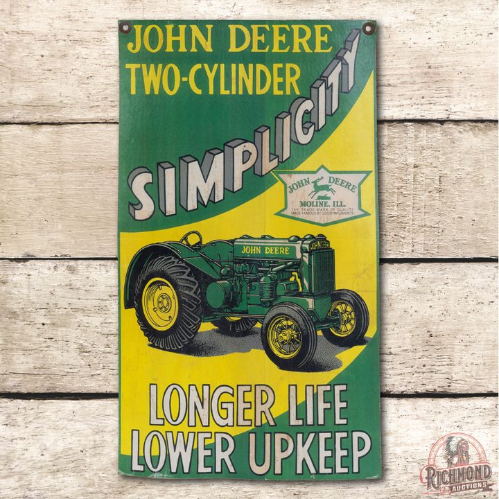 John Deere Two-Cylinder Model AO Tractor Cardboard Poster