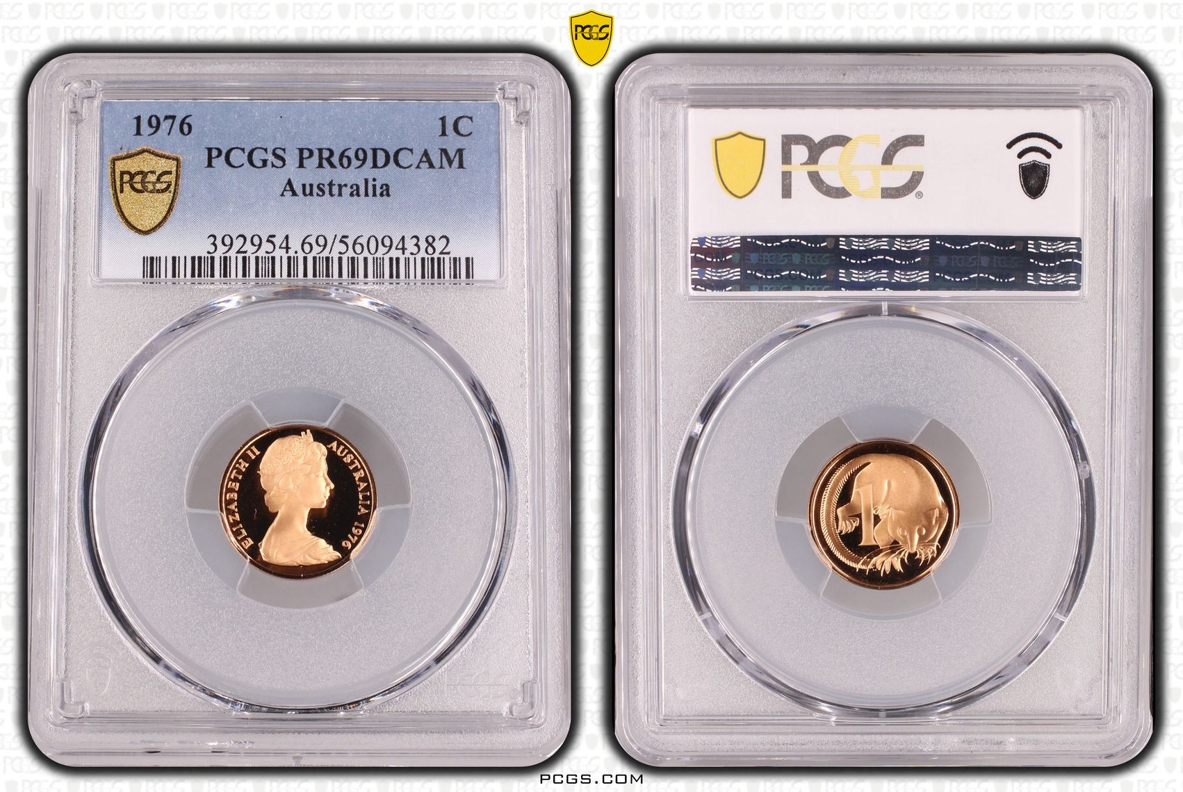 One Cent, 1976, Pcgs Pr69dcam