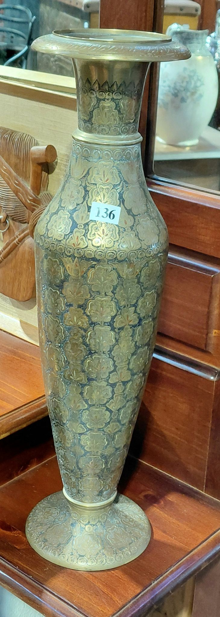 136 · INDIAN BRASS VASE