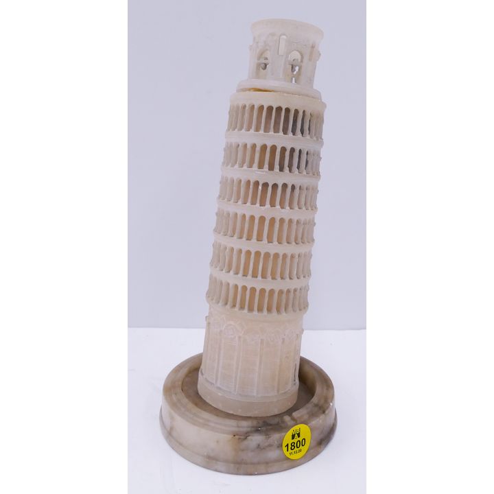 Alabaster Leaning Tower of Pisa Model- 10''