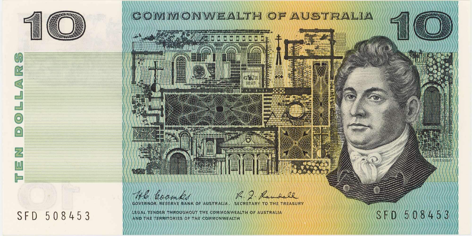 Coombs/Randall, Ten Dollars, 1967, UNC