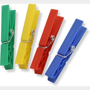 HONEY-CAN-DO DRY-01410 PLASTIC CLOTHESPINS, 1-PACK (13-PIECES/PACK)