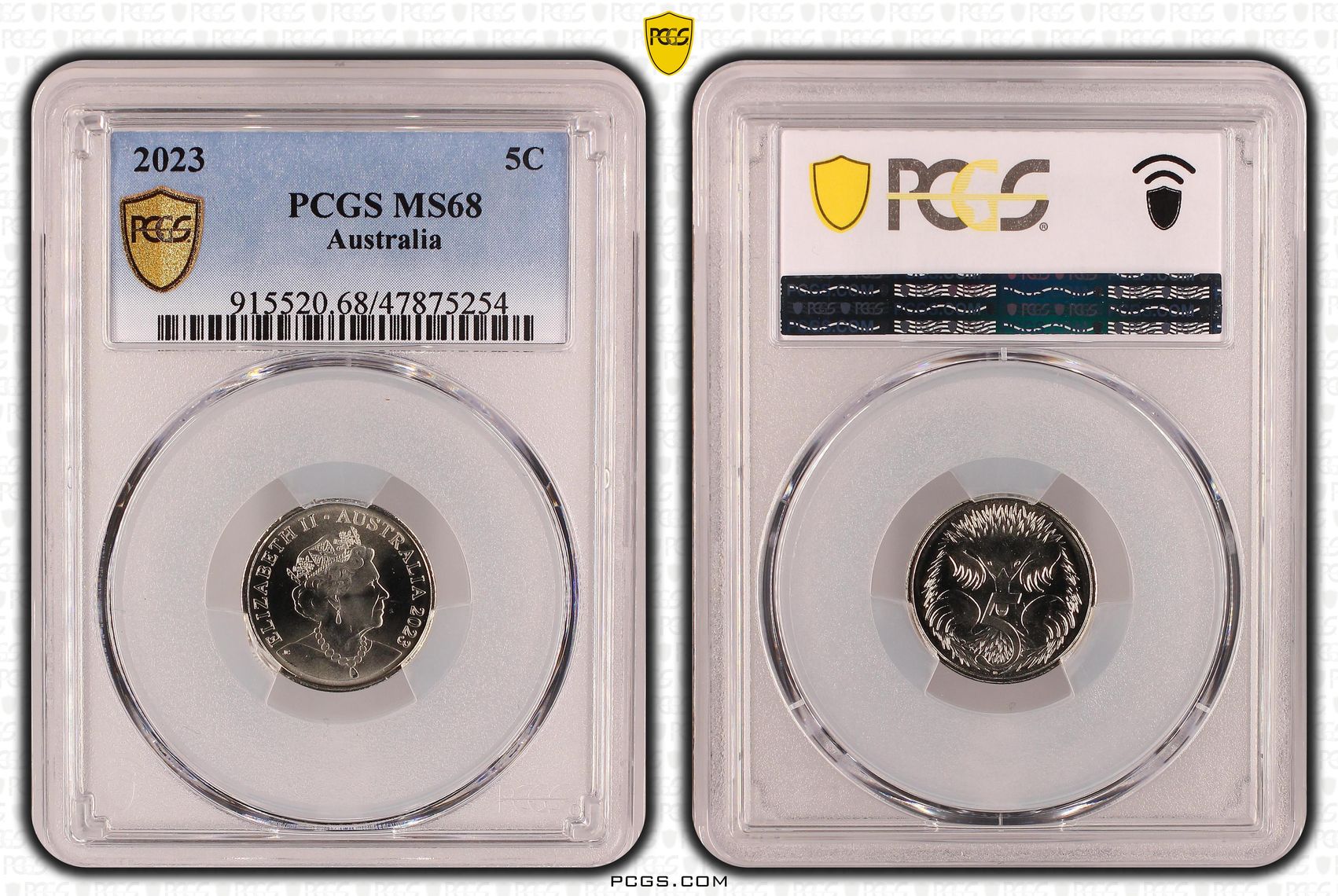, Five Cent, 2023, PCGS MS68