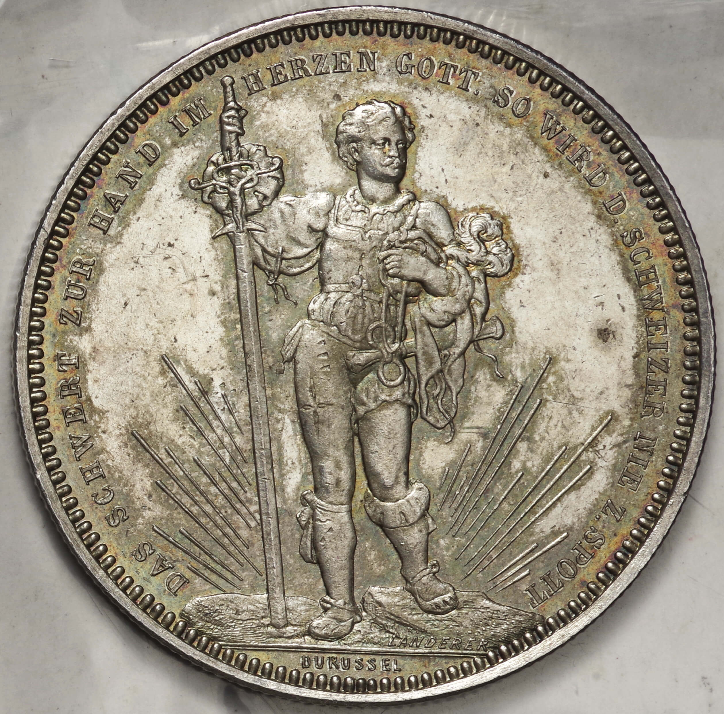 スイス射撃祭 バーゼル 5フラン銀貨 1879年 - 貨幣