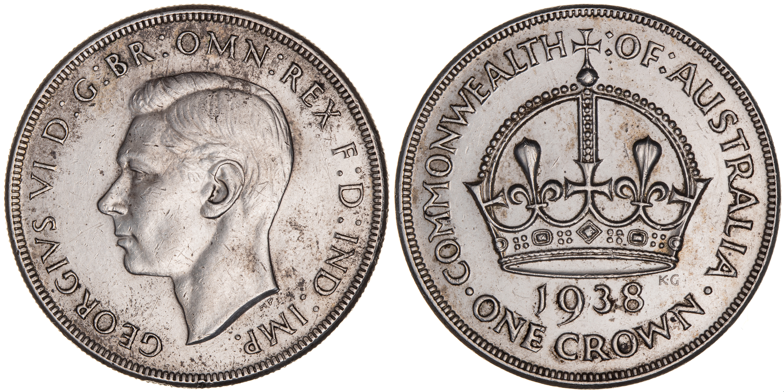 George VI, Crown, 1938, aFine